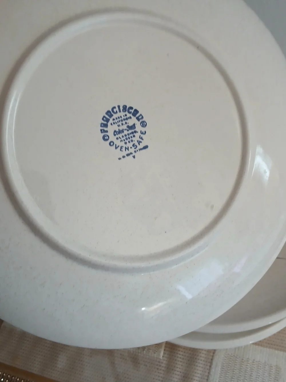 Franciscan Dinner Plate with Pink Floral and Gray Leaf Motif - Set of 5 Vintage